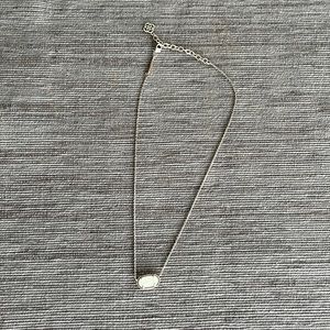 Elisa Silver Pendant Necklace in Iridescent Drusy.